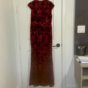 Formal sequins halter dress